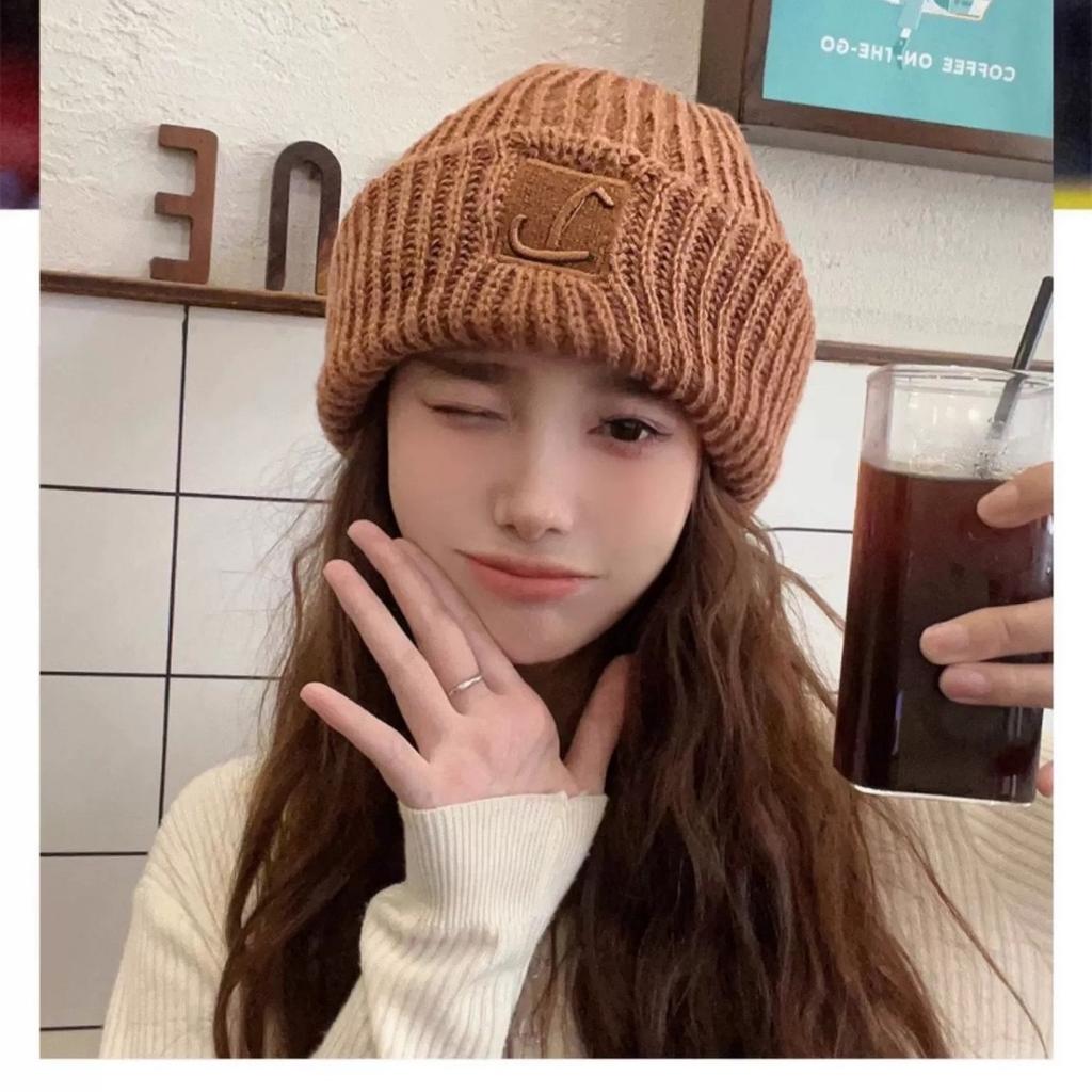Ленивый ветер большая версия свободное лицо маленькая шерстяная шапка женская осень и зима универсальная утолщенная вязаная шапка головной убор