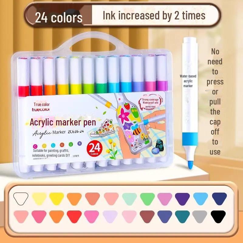 Нетоксичные акварельные маркеры: Ручки True Color Art для детского сада, наборные акриловые кисти