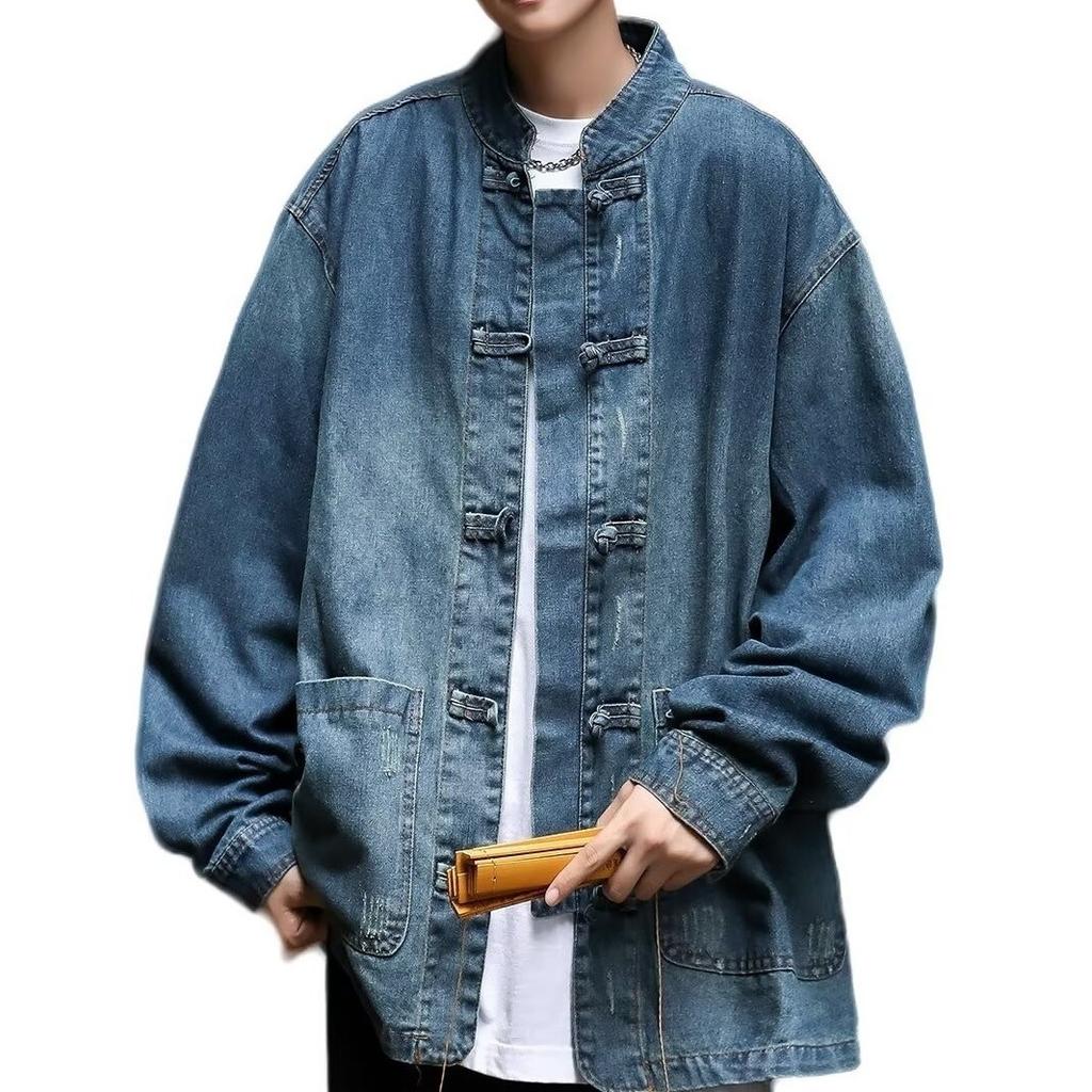 Модный брендовый Rsize Ve Washed Retro Blue American O High Street Tooling Jacket Denim Jacket Men's Season Top