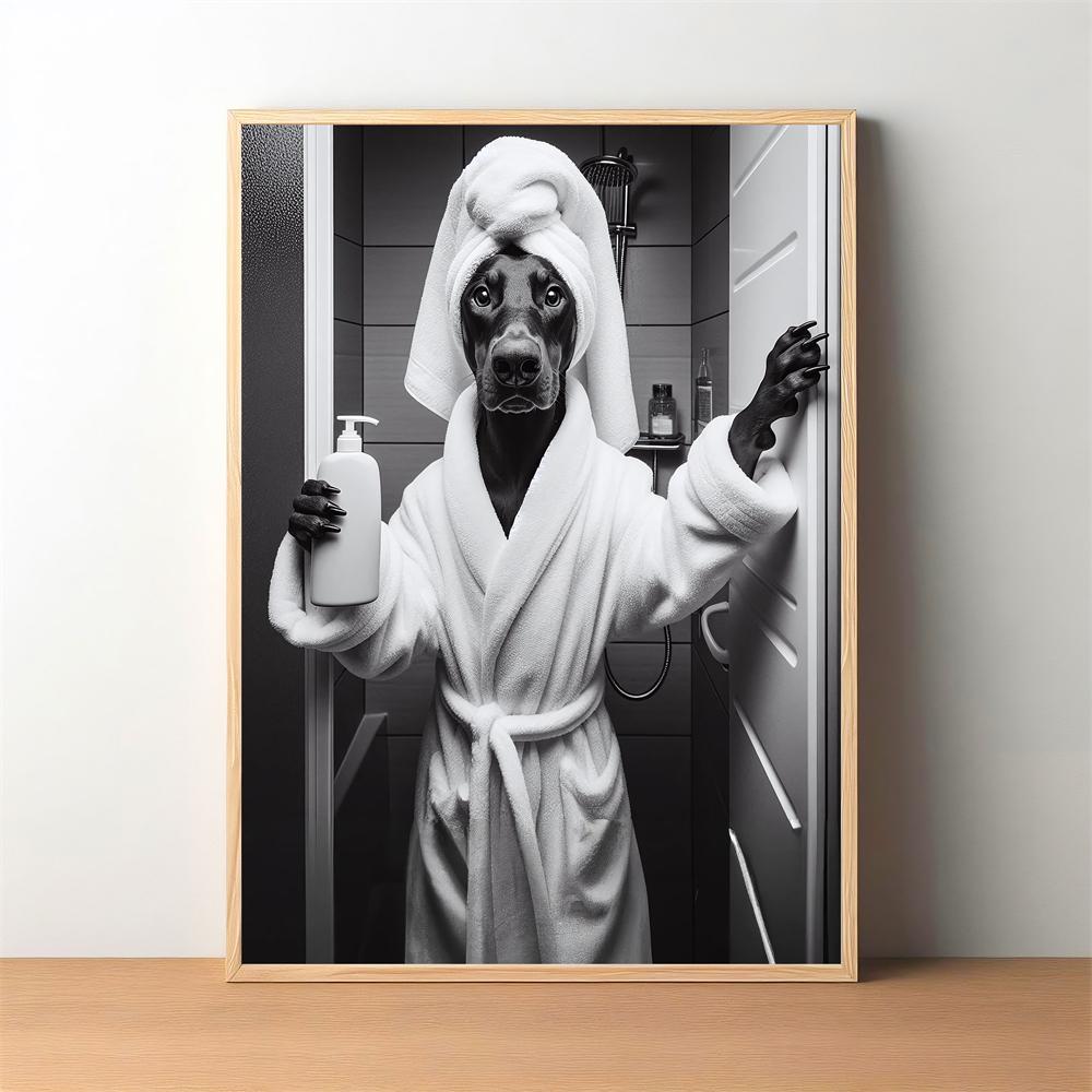 West Highland Terrier Wall Art Poster Bathroom Art Prints Highland Terrier Photos Prints Funny Bathroom Wall Decor Canvas Print