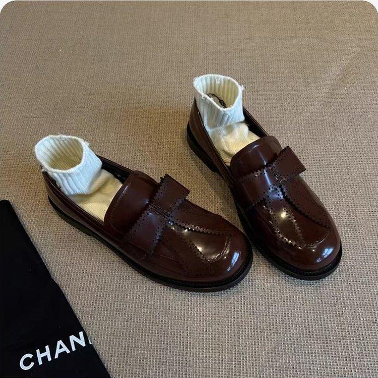 2025 новые лоферы в британском стиле с круглым носком и бантом, ретро-колледж, одинарные туфли на низком каблуке, маленькие кожаные туфли женские