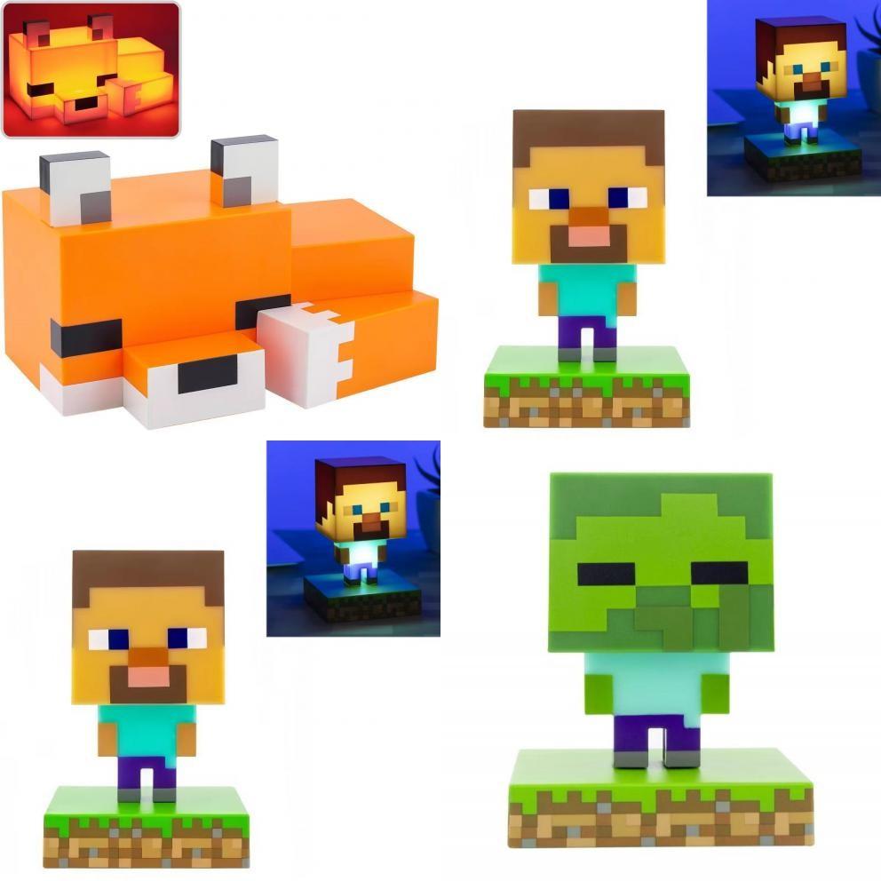 3D Ночник Персонаж Minecraft со Свечением LED для Декора Детской Комнаты