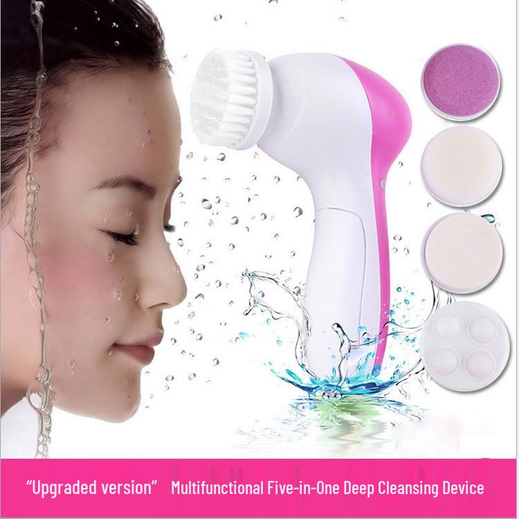 Электрическая щетка для умывания лица и массажер «пять в одном»