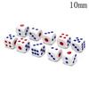10Pcs Six Sided Square Opaque 10mm D6 Dice Portable Table Games Tool