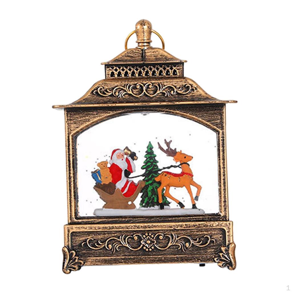 Christmas Lantern Lamp Musical Snow Globe Festival Yard Light Night for