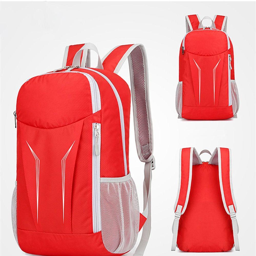 Zipper Cycling Backpack Foldable Traveling Daypack Casual Mountaineering Backpack  Camping