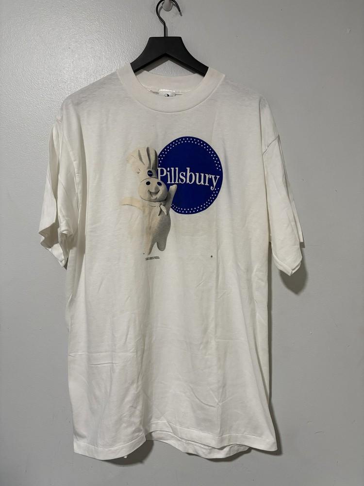 Vintage Pillsbury Shirt Mens XL Doughboy Graphic Promo Made USA 90s Tee Unisex T-Shirt