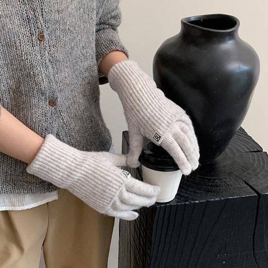 Женские трансформируемые зимние перчатки Теплые перчатки с сенсорным экраном 2-в-1 Вязаные эластичные перчатки для набора текста для ежедневных прогулок, вождения
