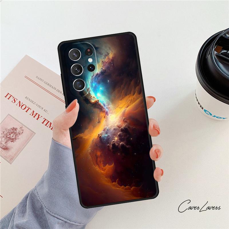 Чехол для телефона 'Звездное Космическое Лунное Ночное небо' Для Samsung Galaxy S24 S25 S23 S22 Ultra Note 10 20 Plus S20 S21 FE