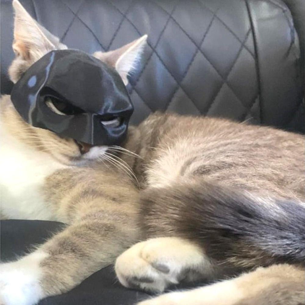 Аксессуар для костюма косплея Маска Бэт-кота Мстителя Черная маска кота с паутиной Для кошек и собак
