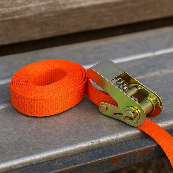 Ремень с трещоткой 4,5 м x 25 мм – Усиленный для транспортировки & Загрузка