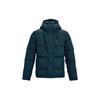 ColdGear Training Sports Waterproof Hooded Down Jacket Men Outerwear Navy 1369372-413