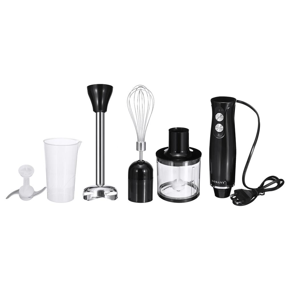 Stainless Steel Electric Blender 2 Speeds Blender Hand Mixer EggsWhisk Vegetable Juicer Grinder Chopper 4 In 1 With 700ml Beaker