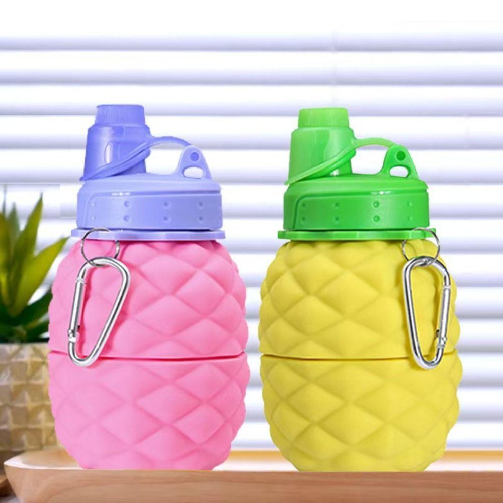 Fruit Shape Pineapple Sport Bottle Pineapple Collapsible Water Bottles Outdoor