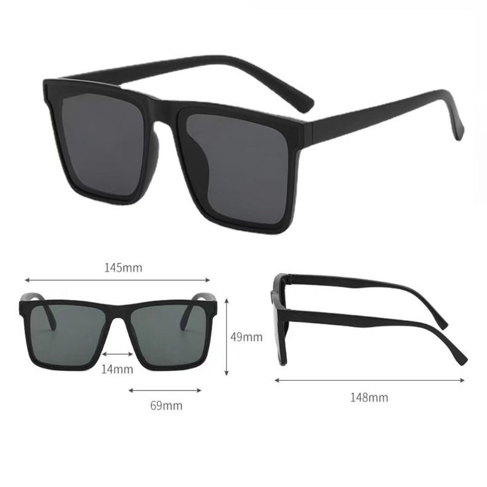 Sun-Protective Driving Glasses Simple Black Shades Glasses Eyewear for women man