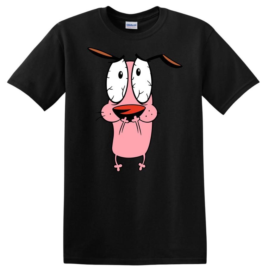 Cartoon Dog T Shirt Cute Scared Character Design Funny Tee for Pet Lovers