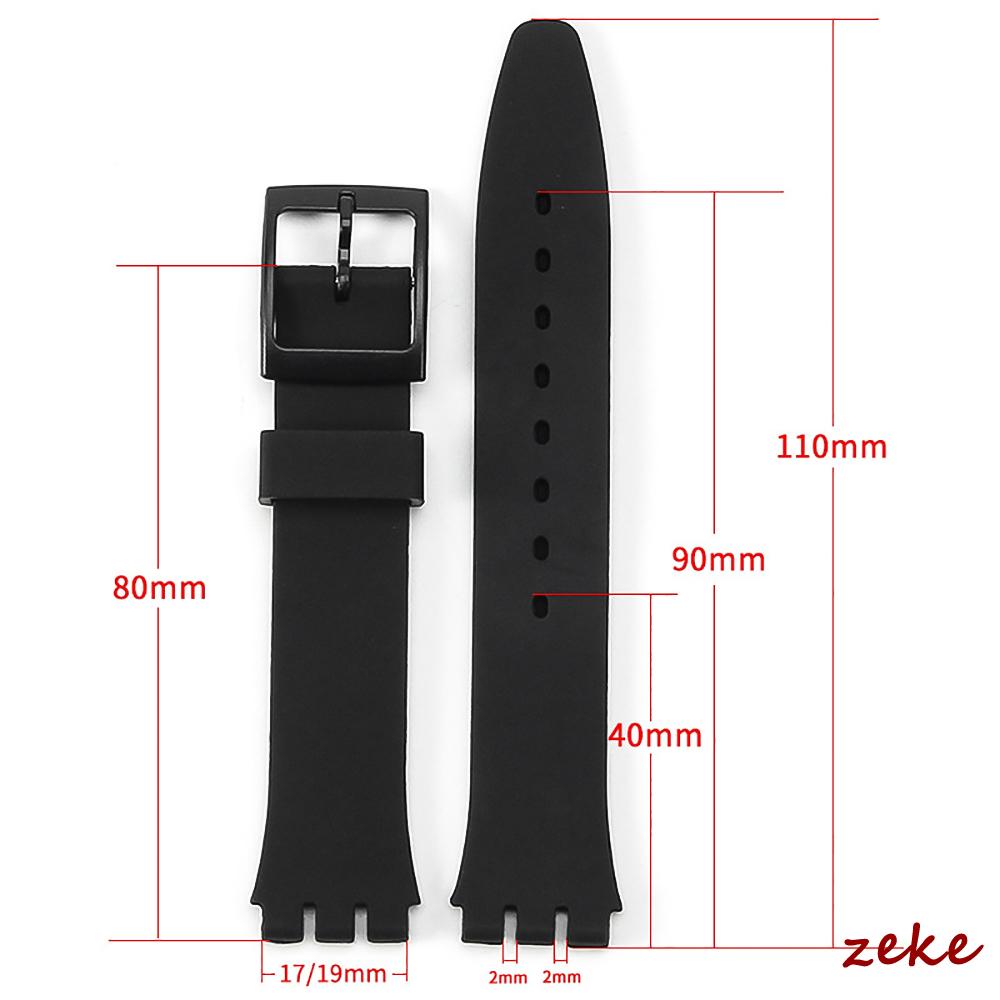 16mm 17mm 19mm 20mm Rubber Watch Strap for Swatch Colorful Sports Band Replacement Wrist Bands Soft Waterproof Silicone Bracelet