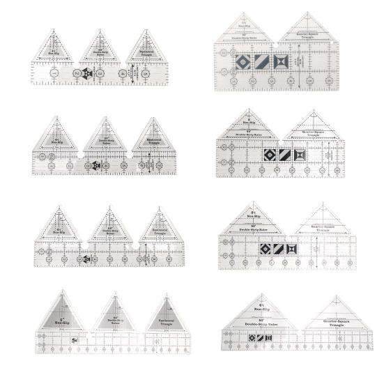 Линейка для квилтинга 60/90 градусов, шаблон линейки для лоскутного шитья, руководство по трафарету, проекты для рукоделия, ткань