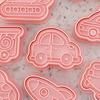 8Pcs/Set Vehicle Pattern Cookie Cutters Reusable PP Children Holiday Cookie Mould Stencils for Kids