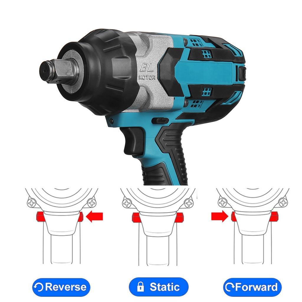 2000N.m High Torque Brushless Electric Impact Wrench 3/4 Inch Socket Wrench Cordless Driver Tool for 18V Battery