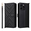 For Doogee Note 58 Pro/Note 58 Wallet Case with Shoulder/Wrist Strap Leather Phone Cover Stand