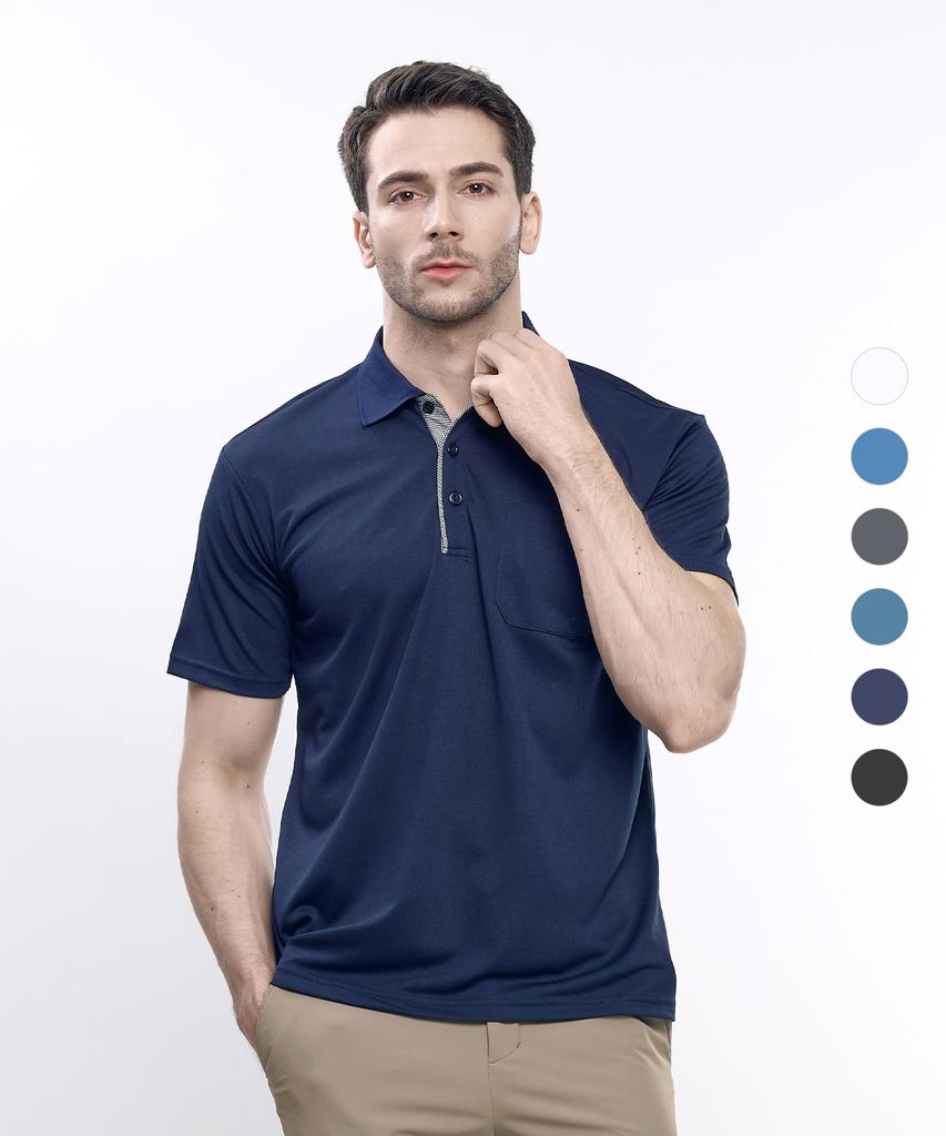 EXTRASPORTY Lighthearted Step Men'S Pk Short Sleeve Collared T-Shirt 6 Colors (Type A)