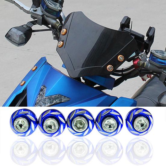 5 шт./компл., 6 мм, универсальная номерная пластина из алюминиевого сплава, рама мотоцикла, болт с винтом