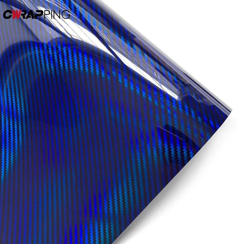 Motorcycles Wrap Body DIY Modification Stickers Carbon Fiber Glossy Laser Blue Vinyl Car Film Helmets for Motorcycle Accessories
