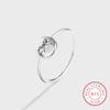 Creative Round Hand Pull Hook Pattern Couple Ring For Women Genuine Original Sterling Silver S925 Valentine's Day Gift Jewelry