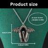 Ожерелье с подвеской в виде гроба-летучей мыши, готическое регулируемое ожерелье-цепочка, винтажная бижутерия из сплава для женщин и мужчин