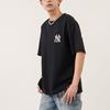 MLB Old Flower T Shirts Unisex Black Crew Neck Moderate Straight Fit 3ATSM2023-50BKS