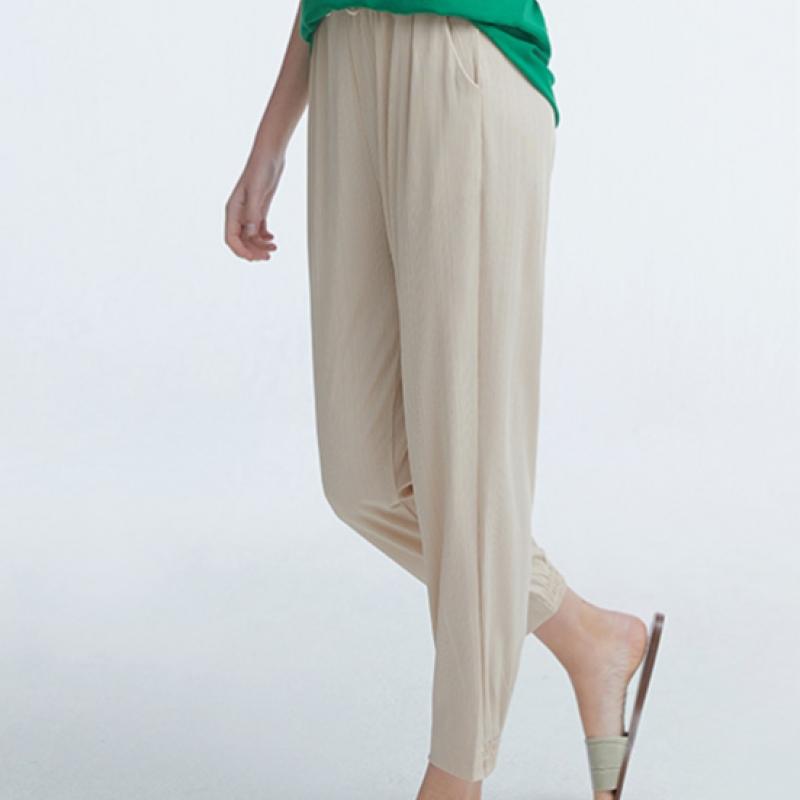 Baiyu Women Pleats Jogger Pants 4 Types Ppjw