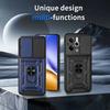For Realme P3 5G/14 5G Case with Slide Camera Lid PC+TPU Kickstand Phone Cover
