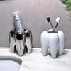 Современная форма зуба ванная комната ванная комната электрическая зубная щетка зубная паста полка дом милый стоматологический держатель ведро для хранения коробка украшение