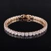 Women's Gold-Plated Zircon Tennis Bracelet - Full Diamond Design, Model S5650