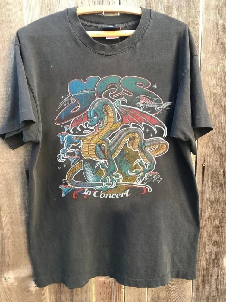 1978 Yes Tour Группа Концерт Унисекс Ремейк твидовая Футболка классическая 20D1921 Унисекс Футболка