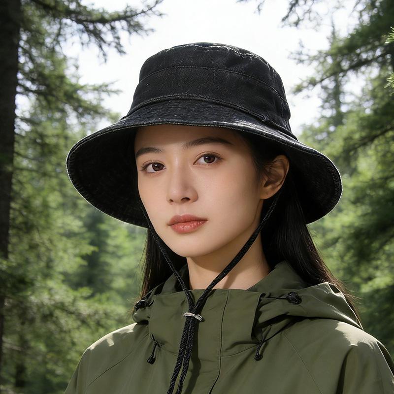 Spring and summer shading breathable basin hat men's and women's same hat versatile outdoor tether mountaineering hat