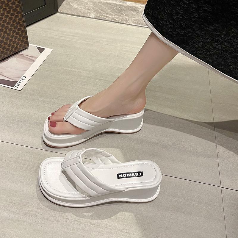 Шлепанцы Mezzo женские летние 2024 новые удобные пляжные туфли на толстой подошве модные сандалии темперамент прилив