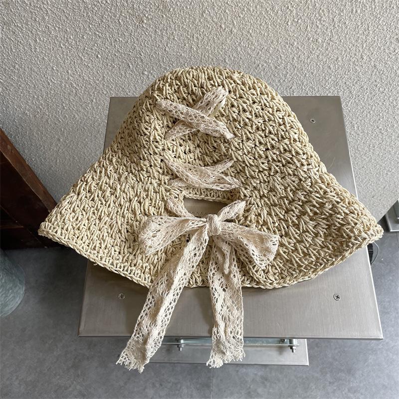 Women's Large Brim Foldable Breathable Straw Sun Hat for Summer Travel & Vacation