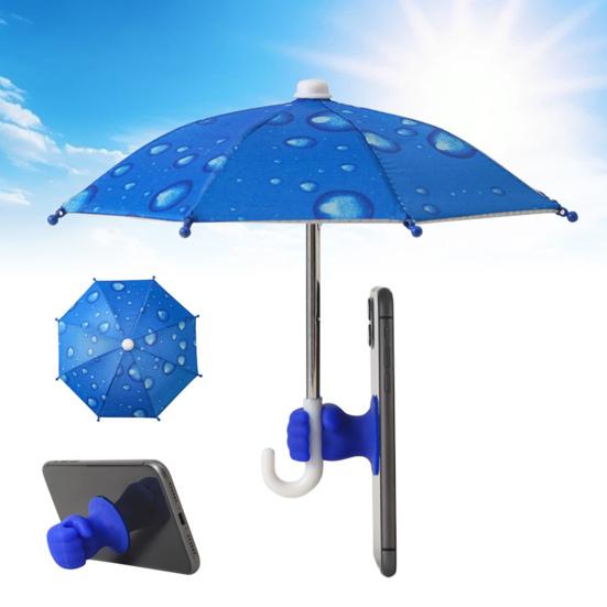 Yousheng Phone Umbrella with Fist Suction Cup UV Protection Universal Mini Windproof Sun Shade Mobile Phone Umbrella Phone Accessories