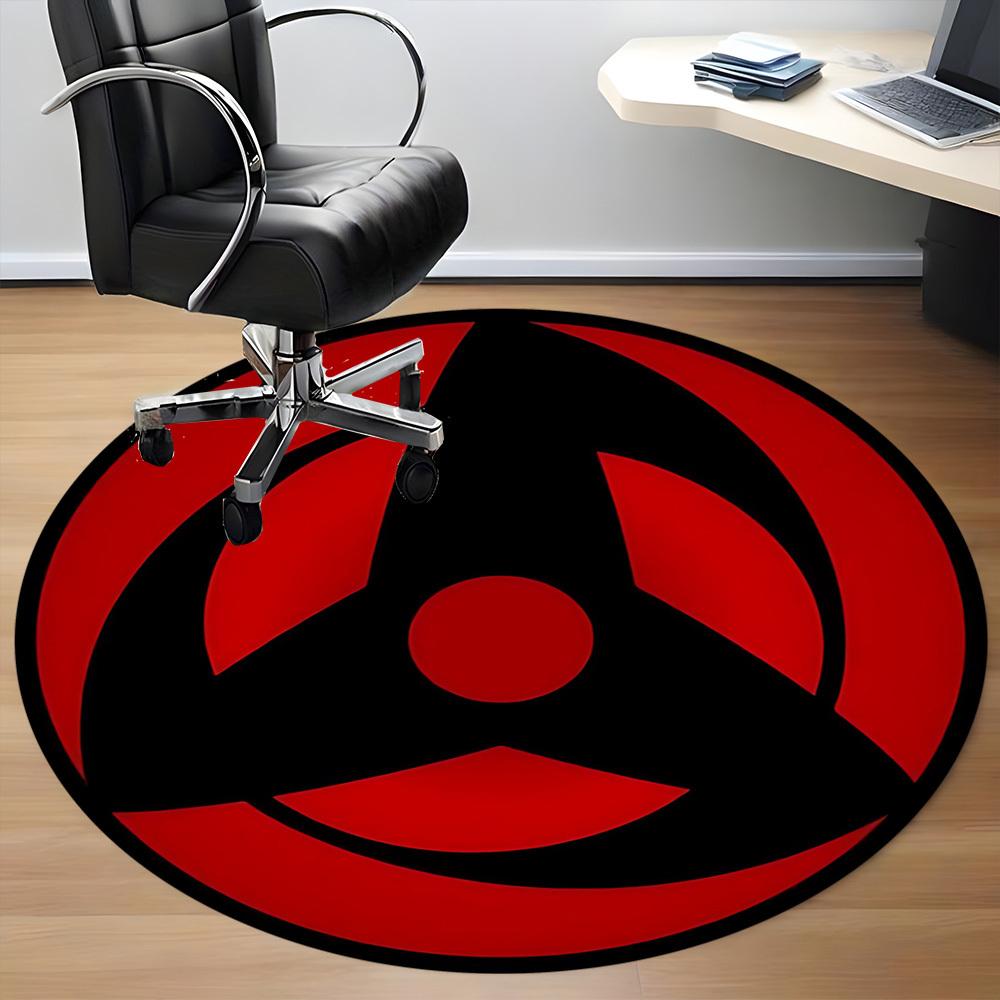 1pc Ninja Symbol Office Round Area Rug, Under Office Chairs Bedroom Living Room Home Decor a0926090