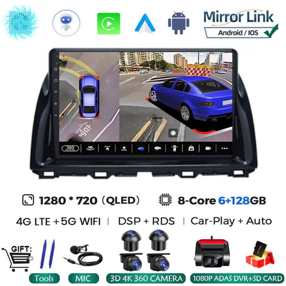 10.1"Android 14 Автомобильный мультимедийный видеоплеер для Mazda CX5 CX-5 2012 - 2015 Автомобильный Автомагнитола Gps Навигация стерео 2din Головное Устройство 4G