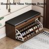 Shoe Cabinet Stool Household Entrance Wooden Shoes Changing Benchs Cabinet Seat Stools Integrated Large Capacity Shoe Rack Bench