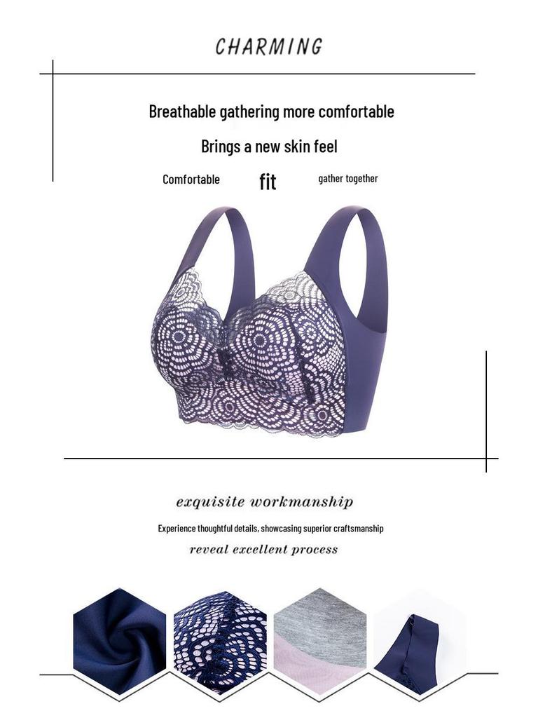 Кружевной бесшовный бюстгальтер пуш-ап большого размера - Сексуальный стиль жилета для женщин