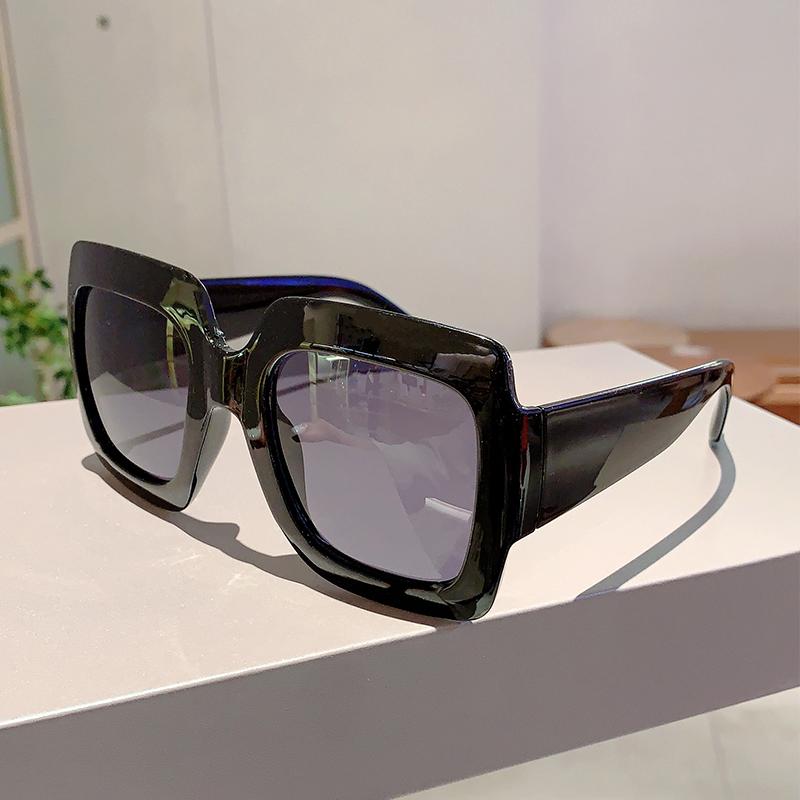 Большие квадратные солнцезащитные очки Женские Модные Винтажные Конфетного цвета Солнцезащитные очки Инс Модный Стильный Дизайн Уличные Очки