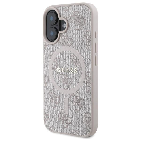 Etui do iPhone 16 Guess Hardcase Classic Logo MagSafe Pink