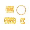 40pcs Hollowed-Out Iron Hair Decor Rings Non-rust Dreadlock Hair Extension Accessories for Punk Style Hairstyling