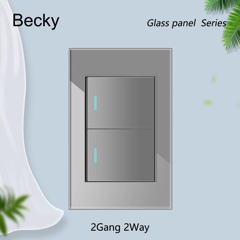 Glass Panel Brazil Registered Jack Dual Usb C- Type Light Switch Office Wall Power Socket 118 * 72mm Grey Fiberglass 20a 10a