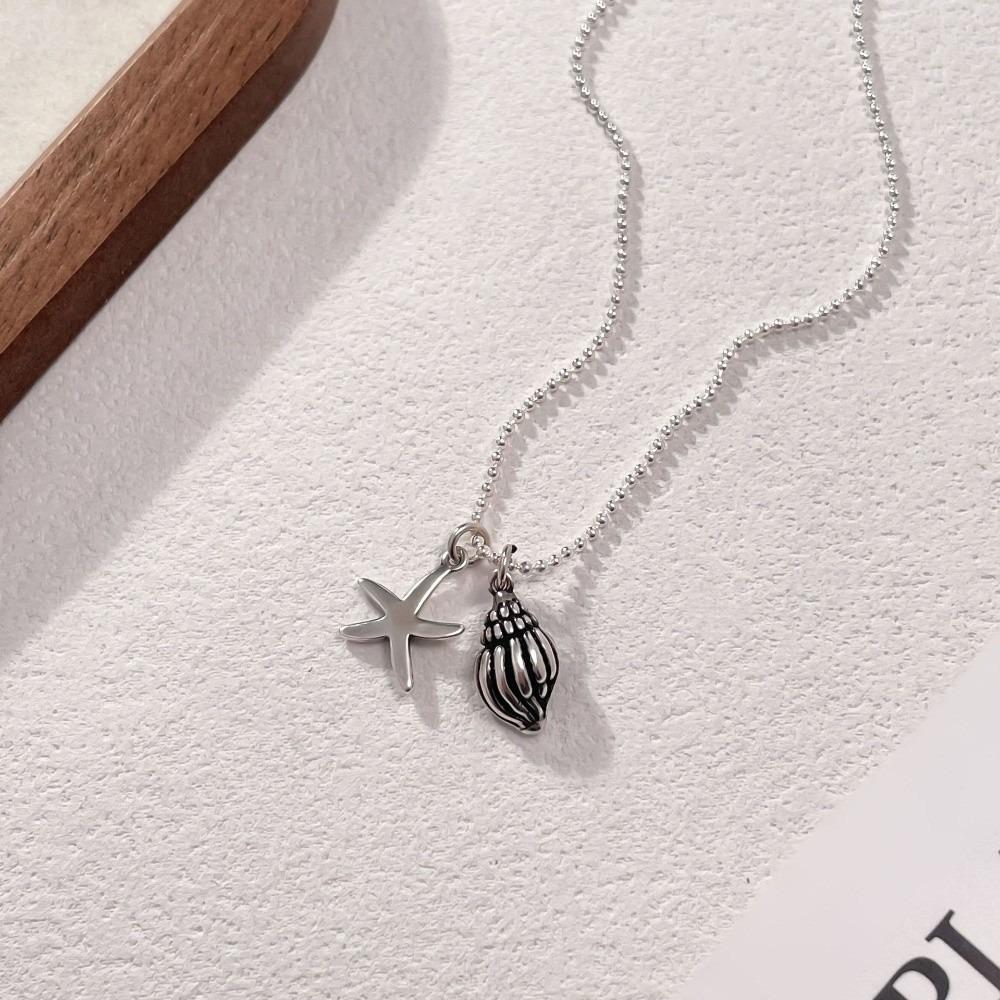 Copper Conch Clavicle Chain Beaded Women's Jewelry Temperament Starfish Necklace Women
