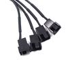 Медный кабель-адаптер питания для вентиляторов компьютера PC, DC 5521 на 4-контактный PWM, 4-сторонний, 12 В